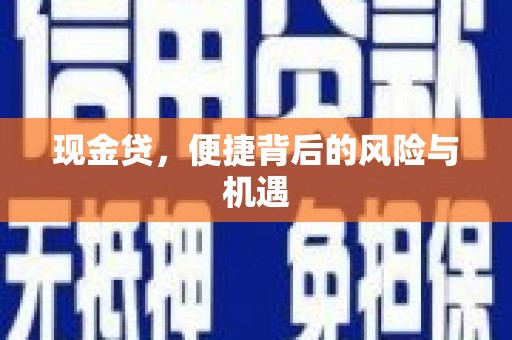 常宁现金贷，便捷背后的风险与机遇