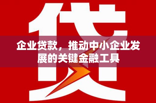 常宁企业贷款，推动中小企业发展的关键金融工具