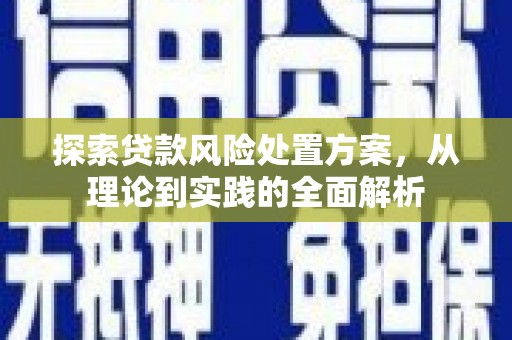 常宁探索贷款风险处置方案，从理论到实践的全面解析