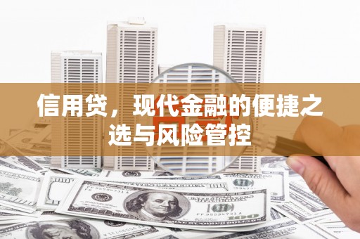 常宁信用贷，现代金融的便捷之选与风险管控